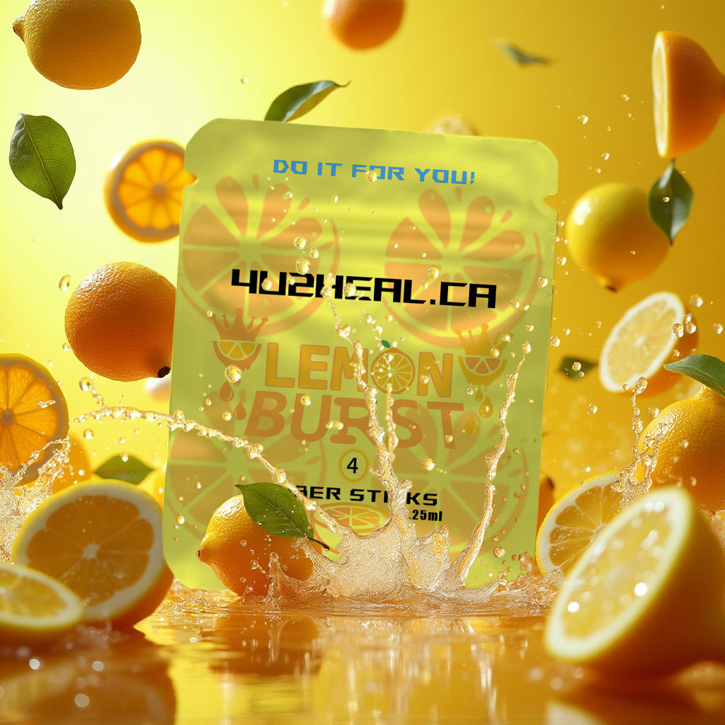 Lemon Inhaler Lemon Burst (4-Pack) | Essential Oil Inhaler Flavor | 4U2Heal